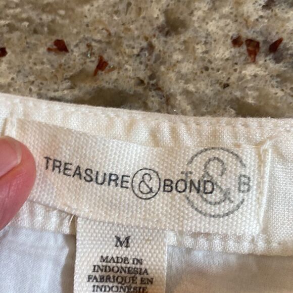 NWT- Treasure & Bond Linen Blend Midi Skirt - Picture 2 of 4